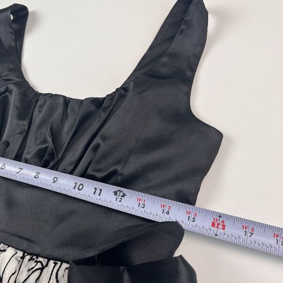 XOXO Babydoll Y2K Floral Tulle Mini Dress Sz 5 S Bow Milkmaid Pin up Whimsy - Picture 10 of 14